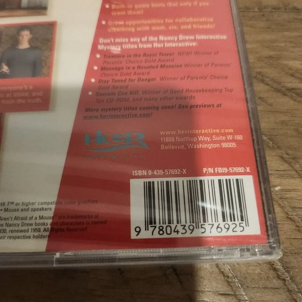 New Nancy Drew: The Final Scene PC Game 3D Interactive Mystery CD-ROM 2001